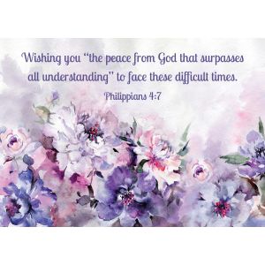 Wishing you "The peace from God that surpasses all understanding" to face these difficult times. Phillippians 4:7