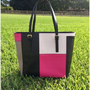 Multi-Color Fushia Tote Bag 